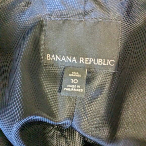 Wool coat, Banana Republic, black, size 10 - Picture 3 of 5